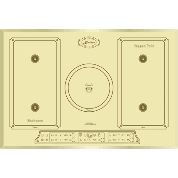 Placa de cocción por inducción - kaiser - kct 7797 fi elfem - 77 cm - 4,3 k