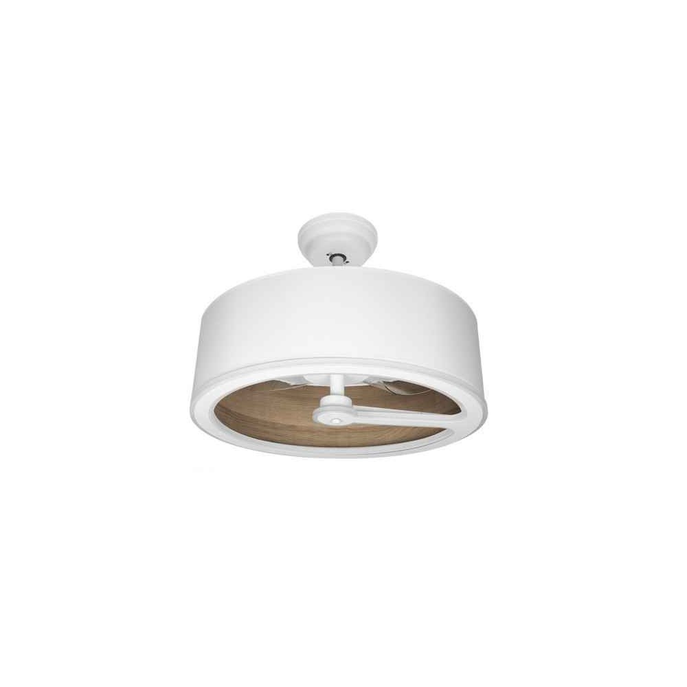 Ventilador de techo dc tatiana 110w blanco madera oscura 3 aspas