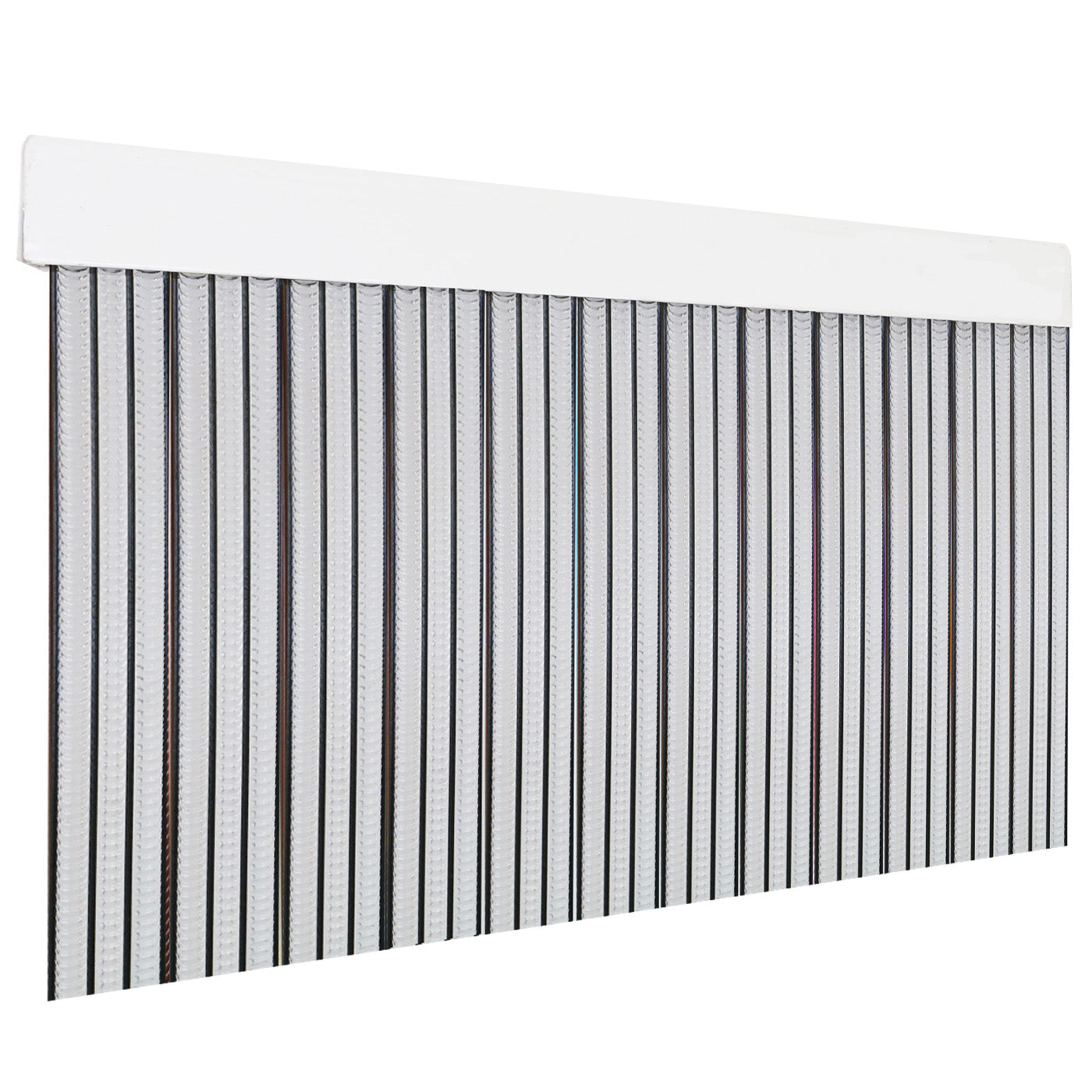 Cortina exterior o interior PVC (210x90cm, transparente+filo negro p4)