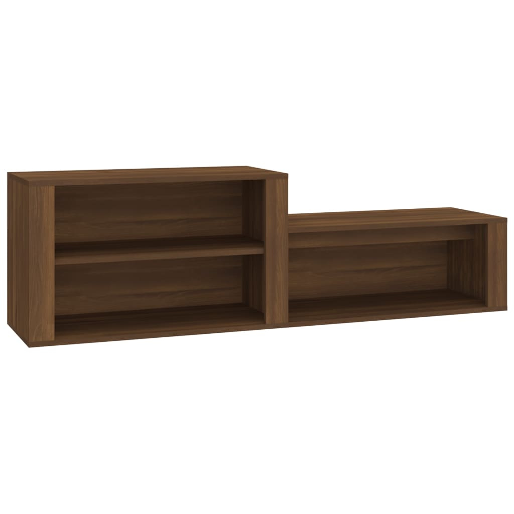 vidaXL mueble zapatero madera contrachapada marrón roble 150x35x45 cm