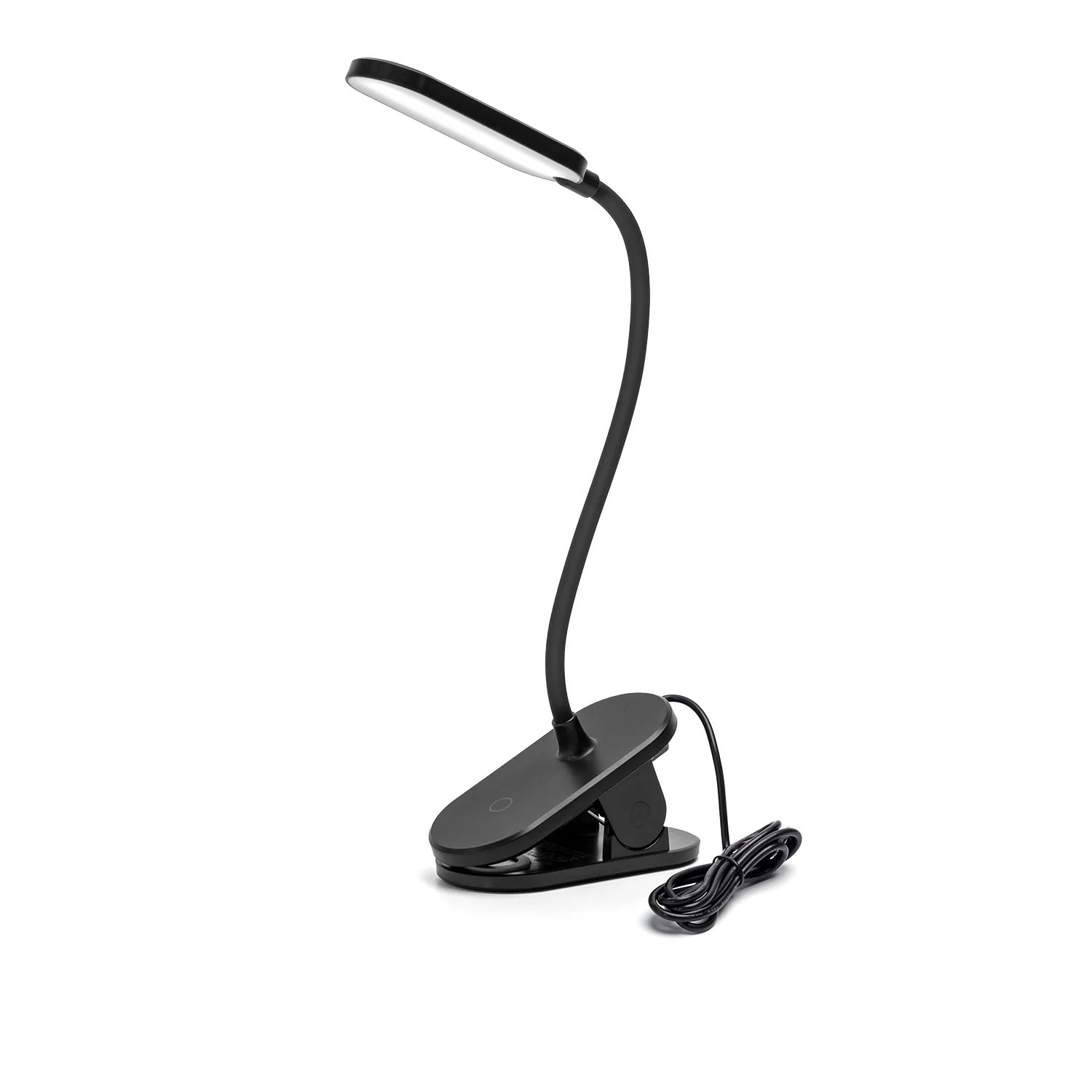 Aigostar luz de lectura LED clip 360° brazo flexible 3 modos usb recargable