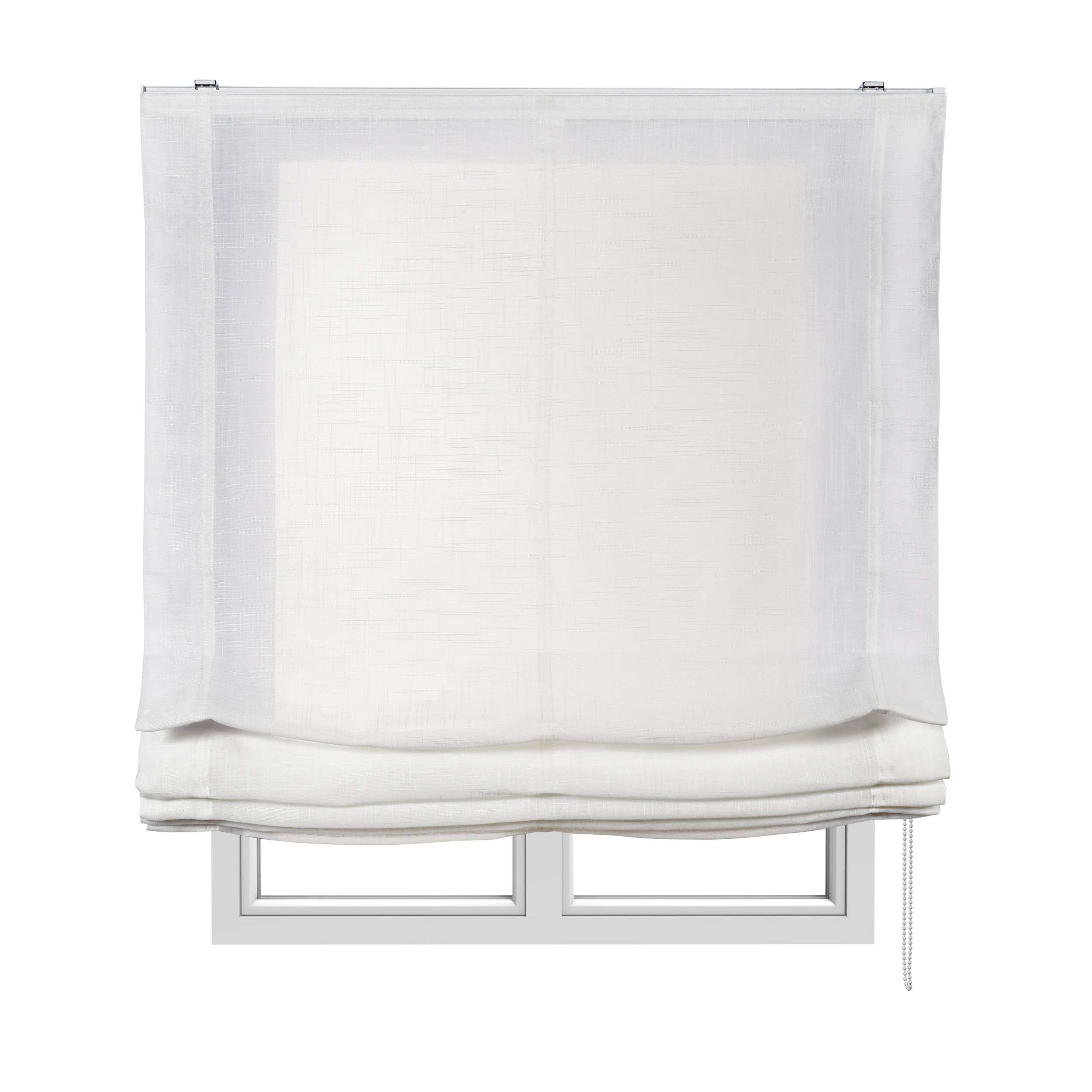 Estor plegable sin varillas, estor paqueto traslúcido blanco, 75 x 175cm