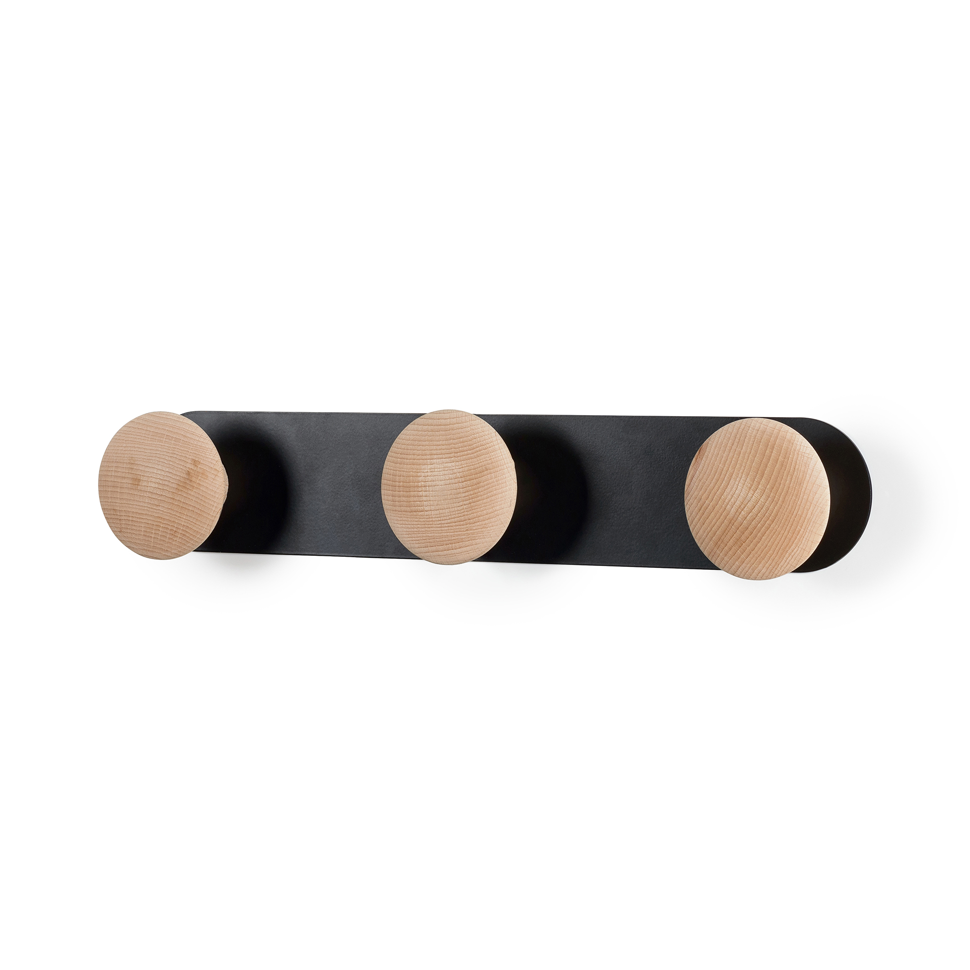 Perchero de pared rei 2-c8701.3.9518 | 340x60x25 mm | negro mate-crudo