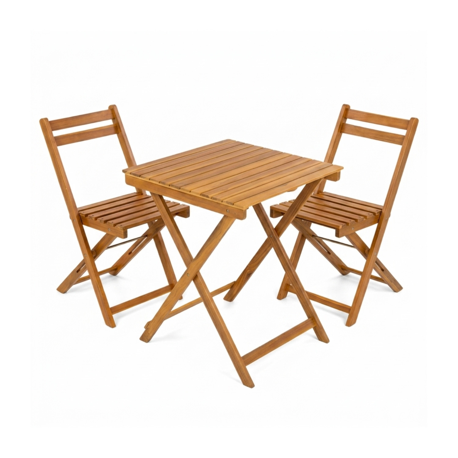 Conjunto de balcón bistró soren mesa cuadrada y 2 sillas Beige 7house