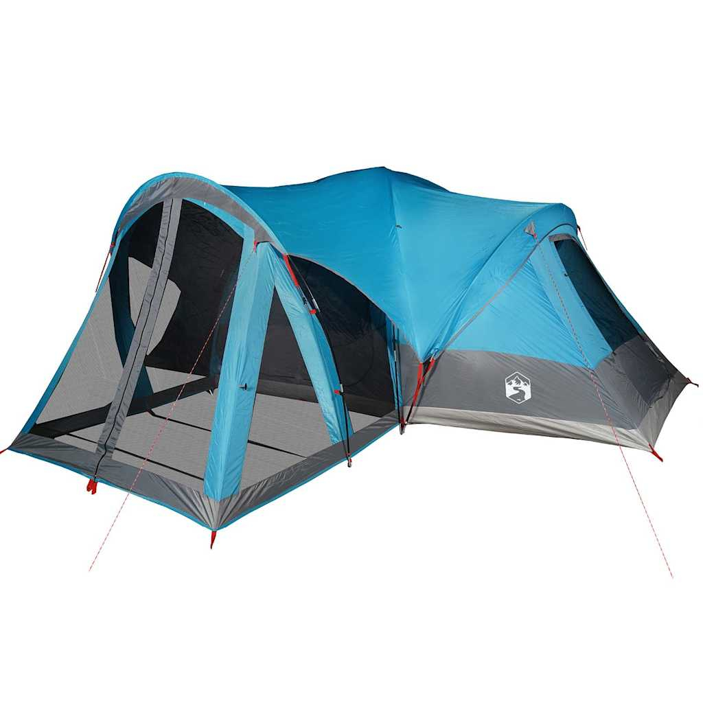 vidaXL tienda de campaña familiar tipi 8 personas impermeable azul