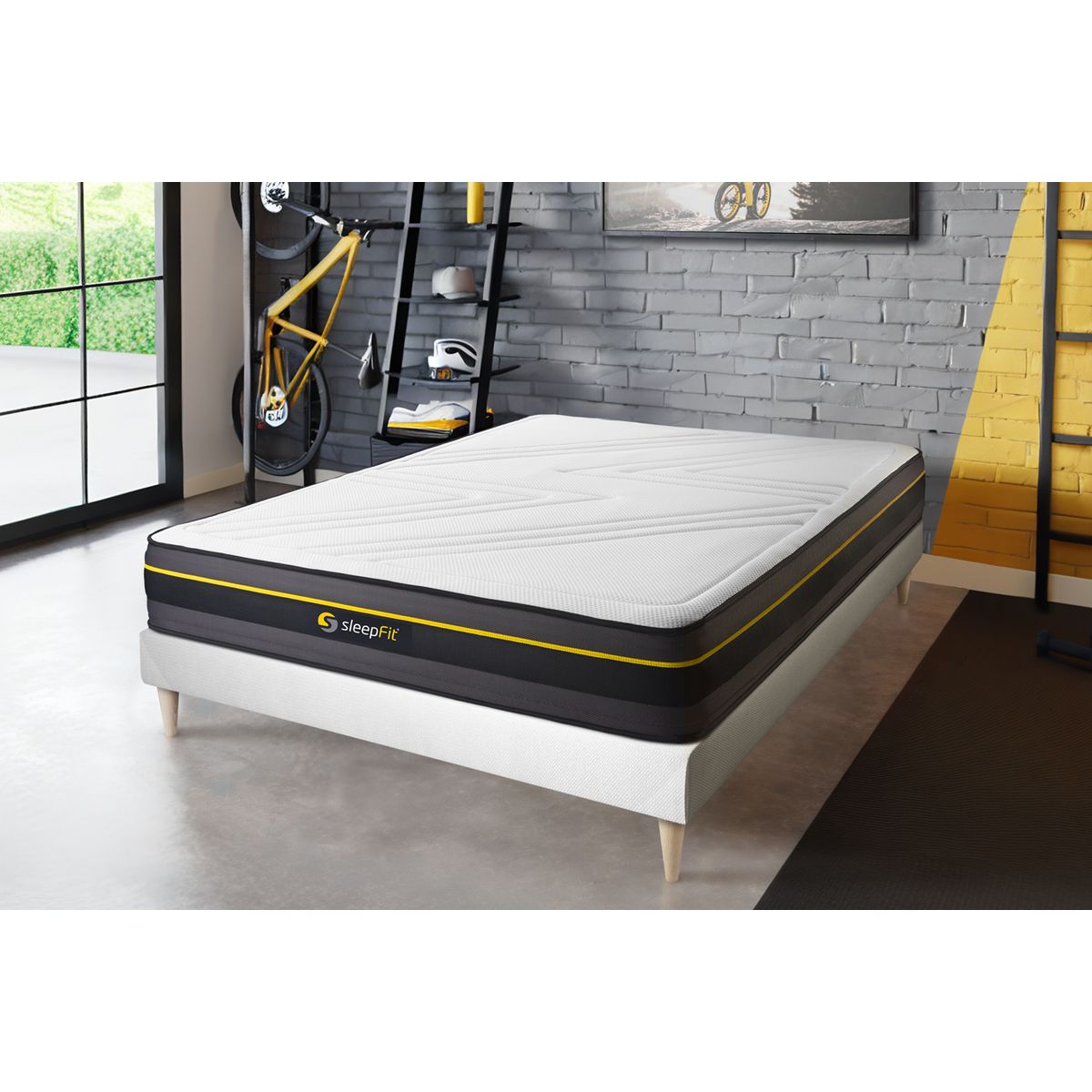 Pack colchón active 120x220cm + somier multiláminas, espuma viscoelástica ,