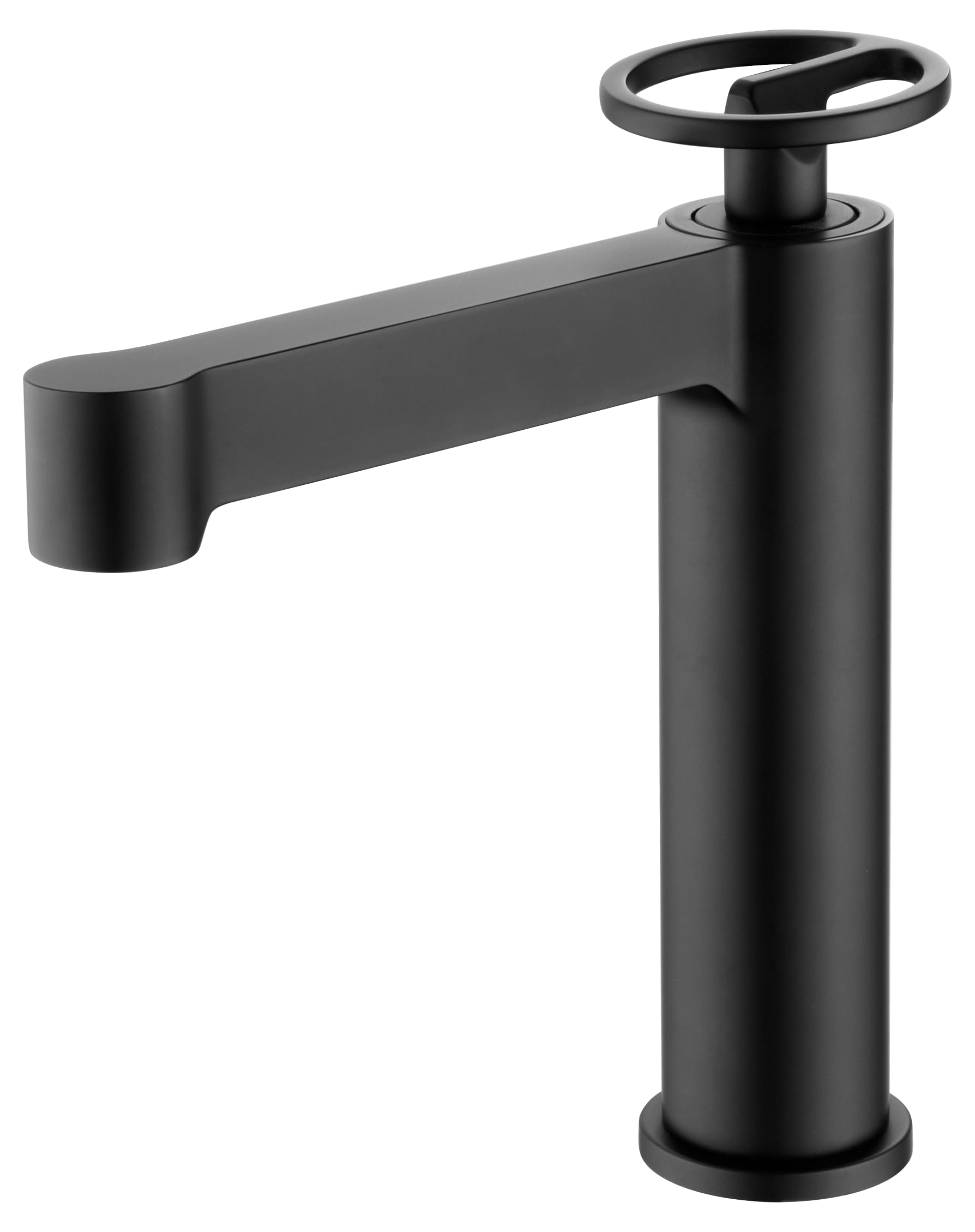 Imex - grifo monomando lavabo caño bajo negro serie olimpo