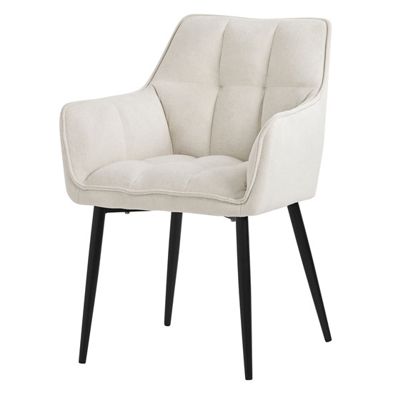 Sillas de comedor asiento crema sillón ergonómico con tapizado grueso