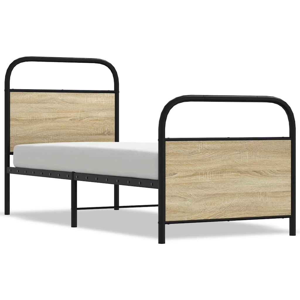 vidaXL estructura de cama sin colchón 80x200 cm madera roble sonoma
