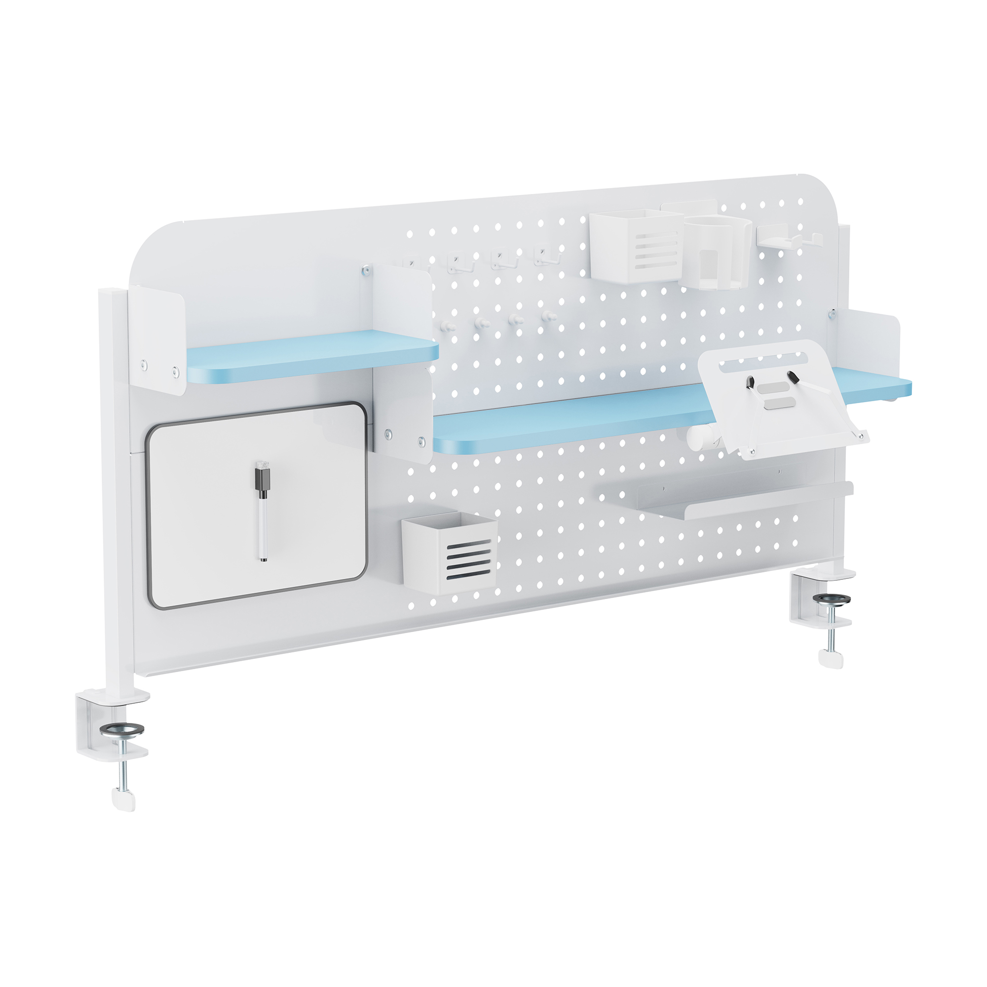 Organizador de escritorio tablero perforado sauda 114x68 cm azul [en.casa]