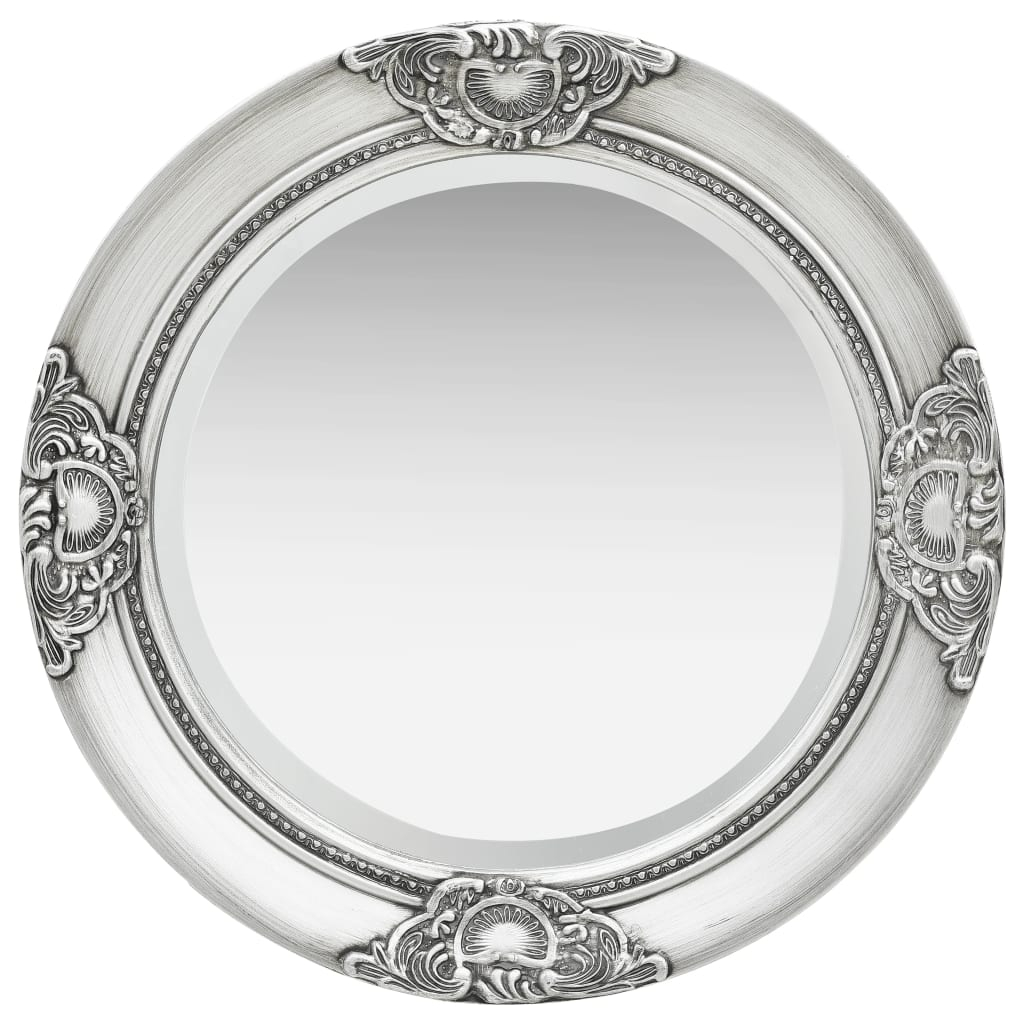 vidaXL espejo de pared estilo barroco plateado 50 cm
