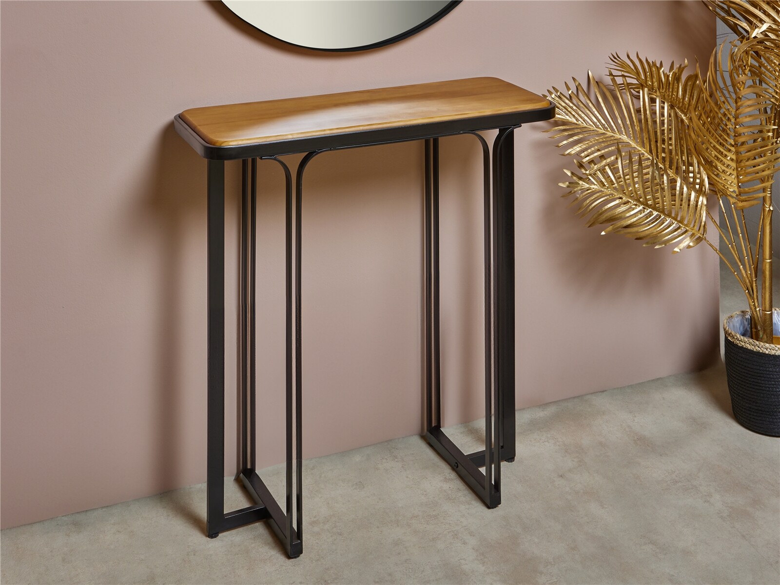 Consola emere sobre imit madera 75x30x78 cms. 75x30x78 cms