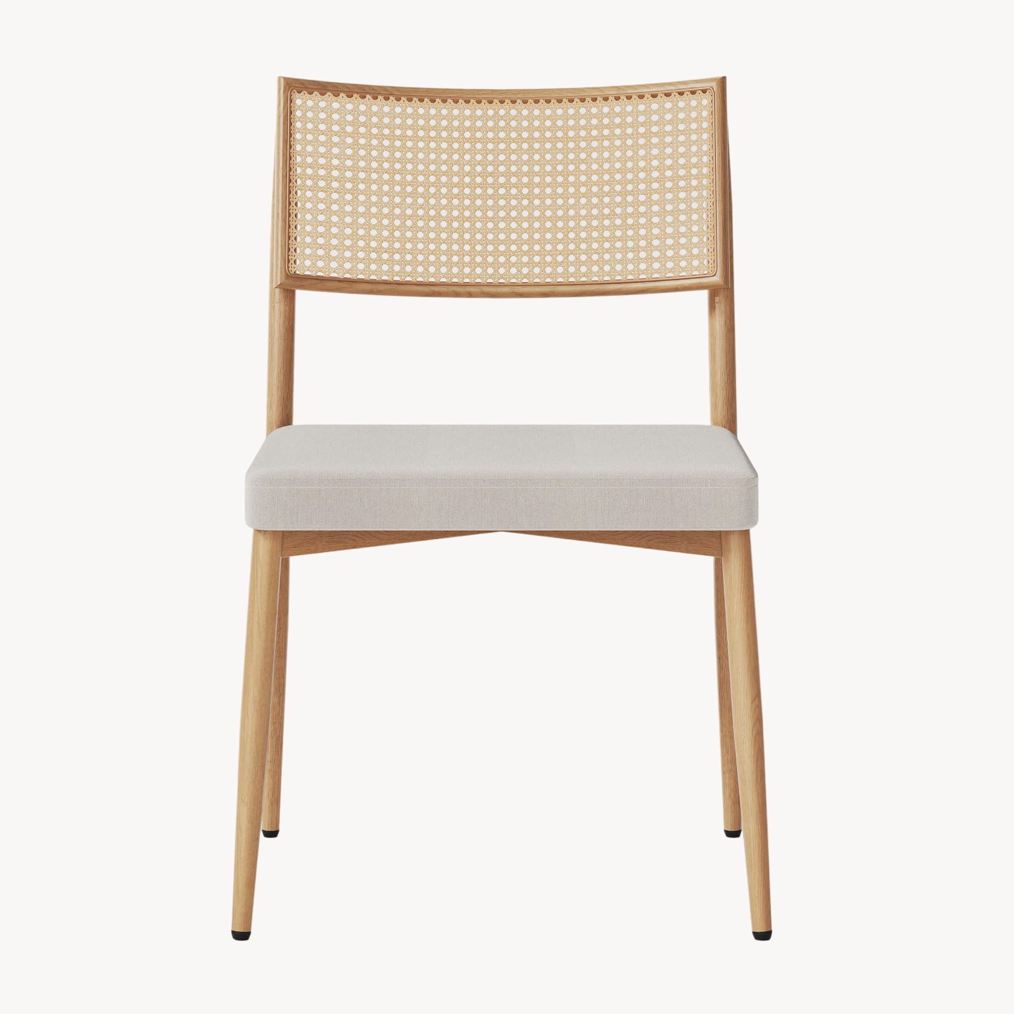 Juego de 6 sillas de comedor jördfjok textil 79x49x57cm efecto ratán/beige