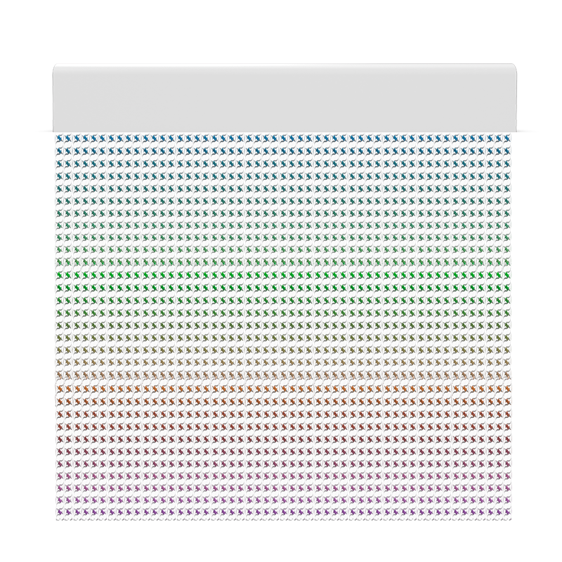 Cortina para puertas de PVC iris multicolor / 120 x 220