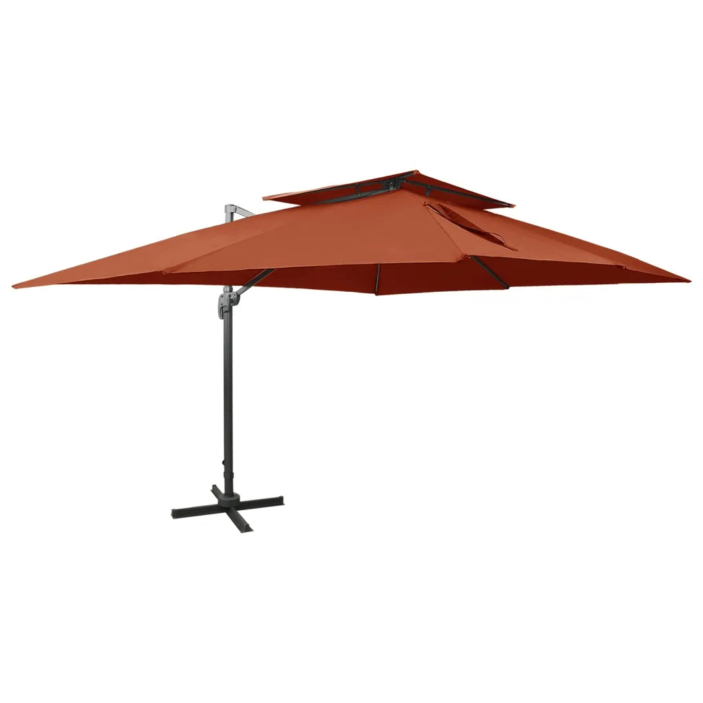 Sombrilla de jardín voladiza con sistema de ventilación basculante