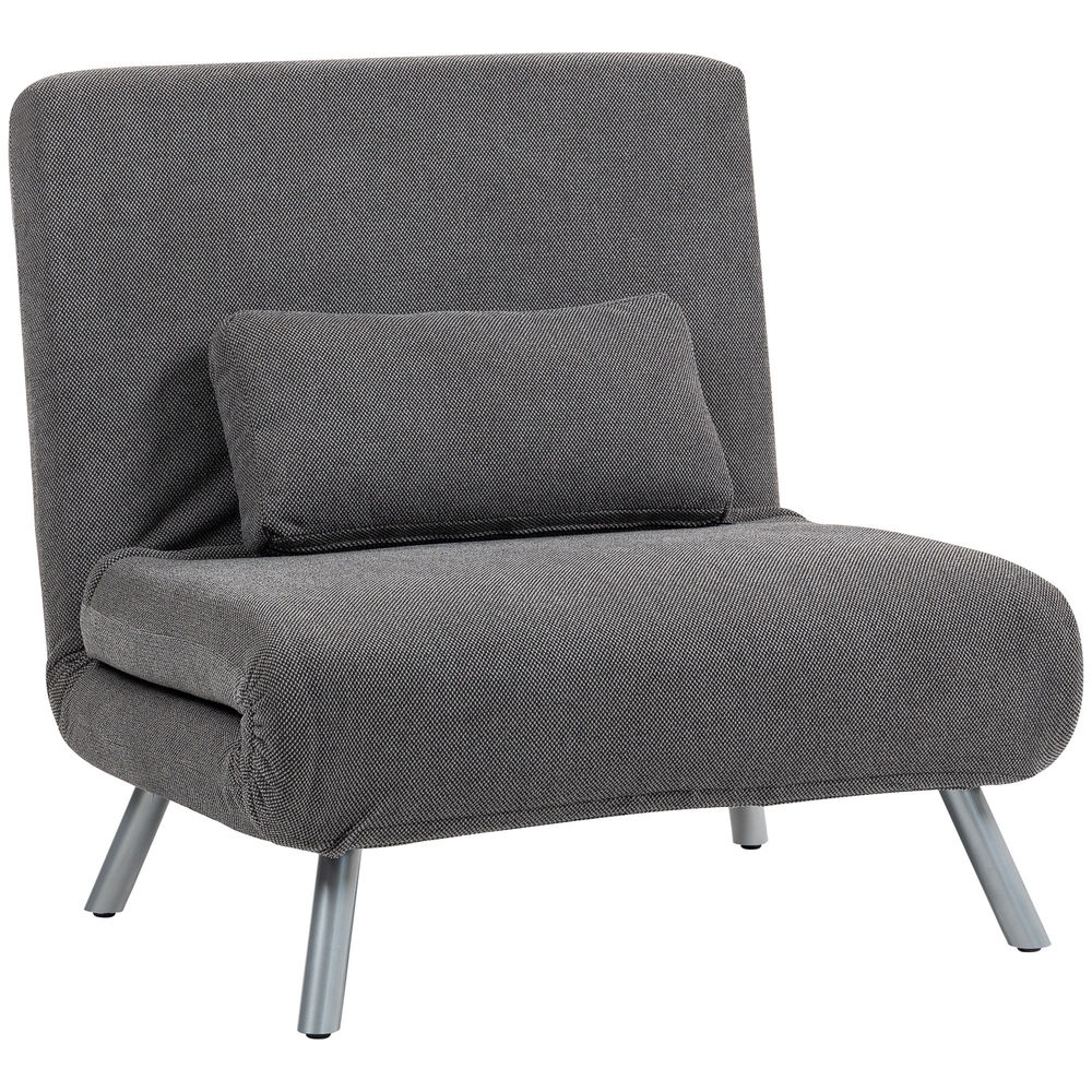 Sofá cama individual 80x75x83 cm terciopelo Homcom, hogar - sofás y butacas