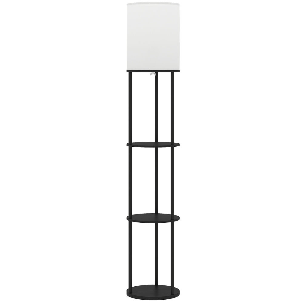 Lámpara de pie 29x29x158 cm mdf, metal Homcom, hogar - iluminación
