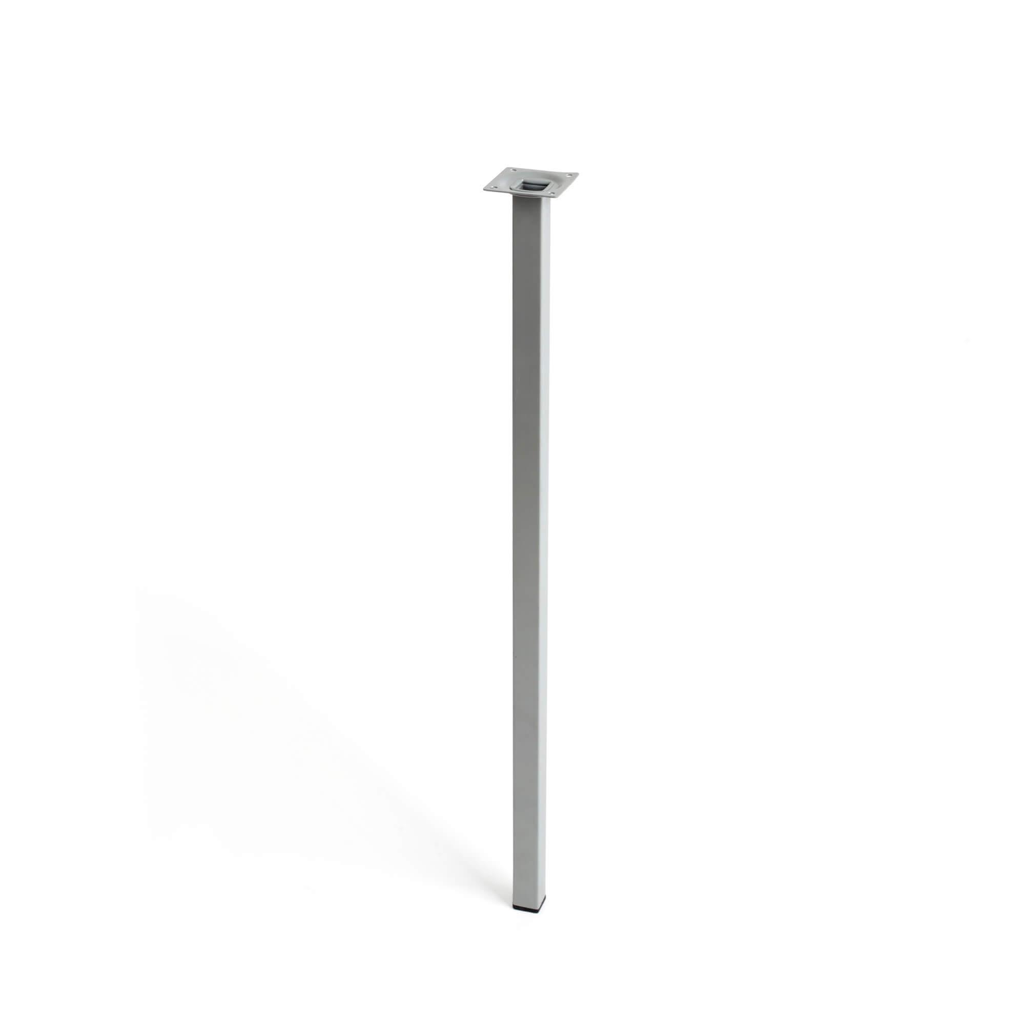 Pata de mesa rei 400g | 25x25x700 mm | cromo líquido mate