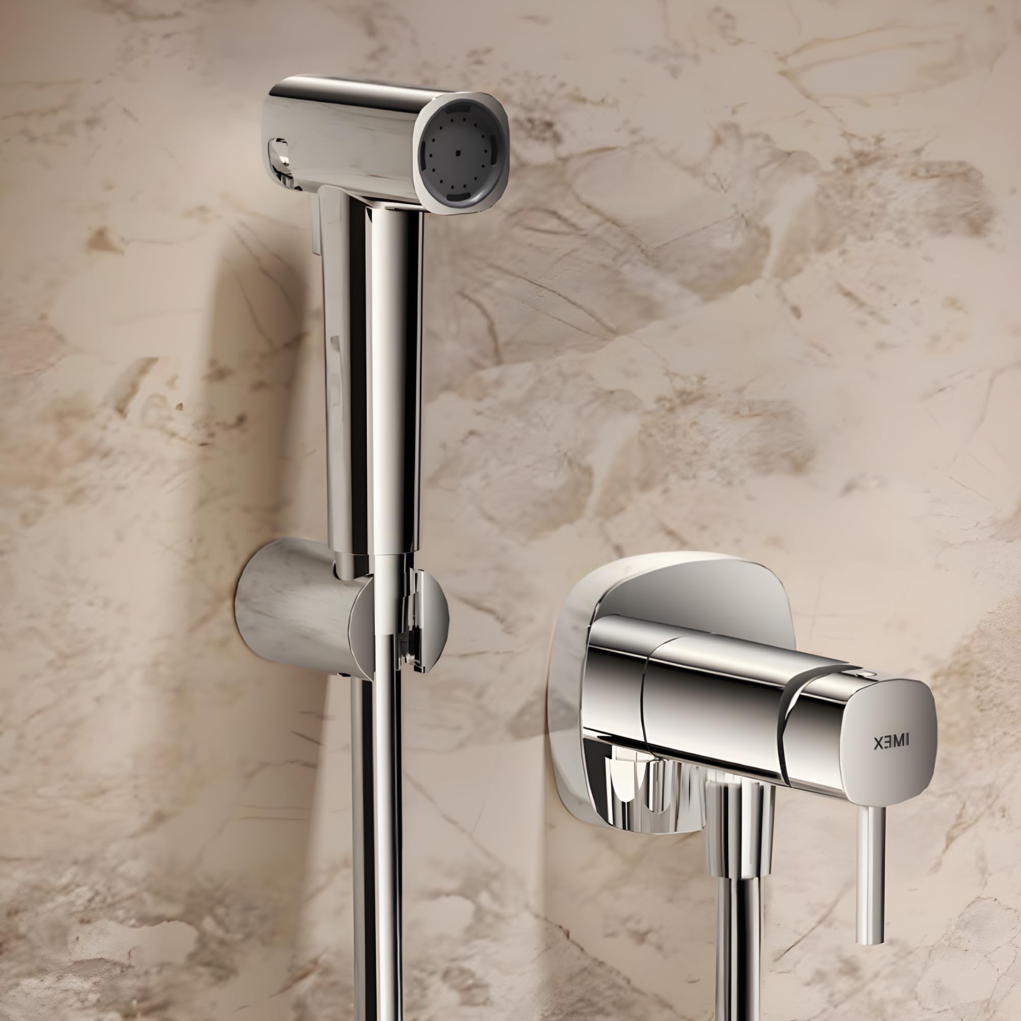 Imex - ducha bidet agua fría y caliente color cromado serie toscana