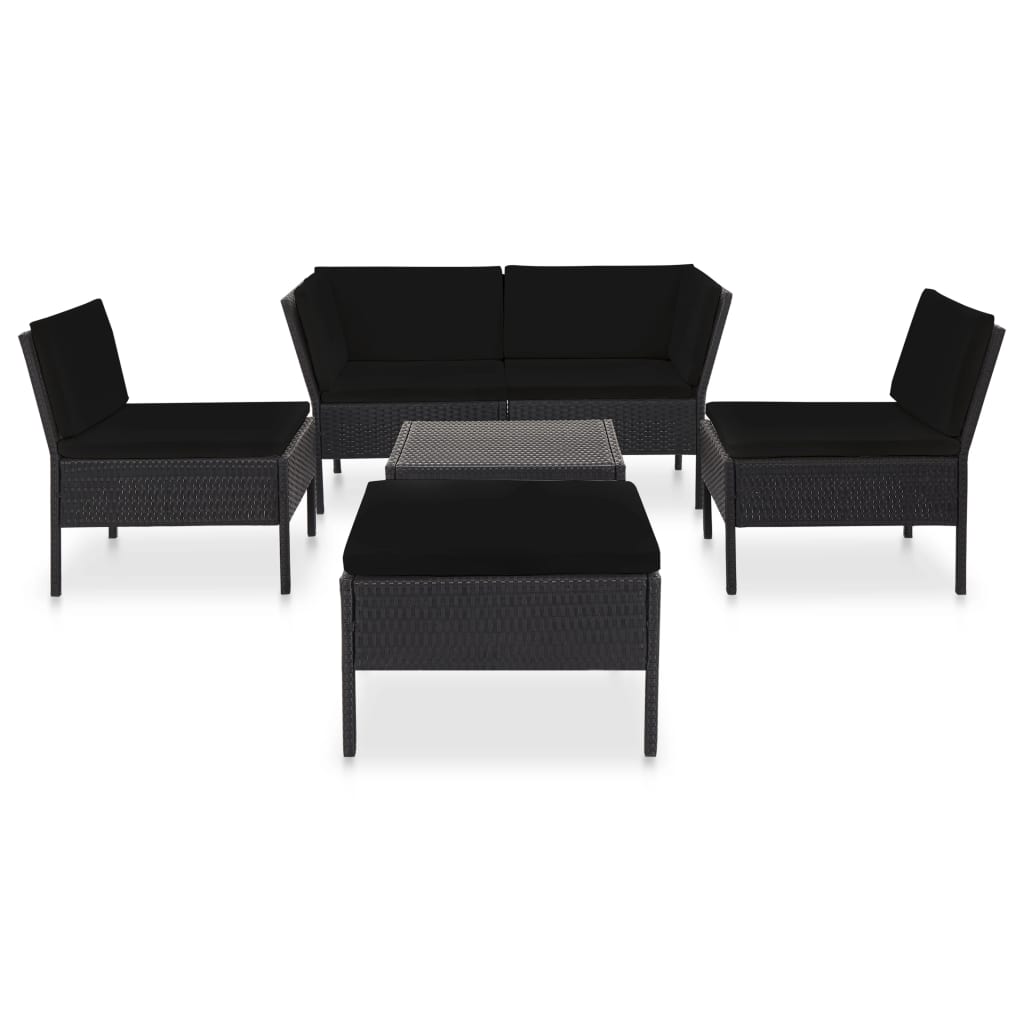 Set de muebles de jardín para exterior 6 piezas