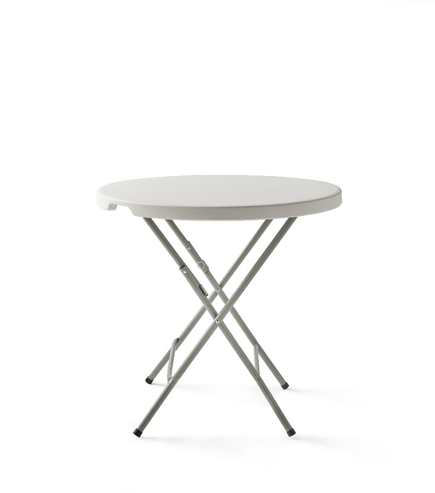 Mesa plegable portátil multifuncional, ø80x74cm, blanco