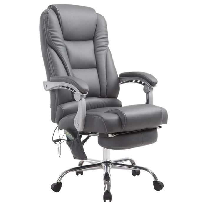 Silla de oficina con masaje - gris - 150 kg