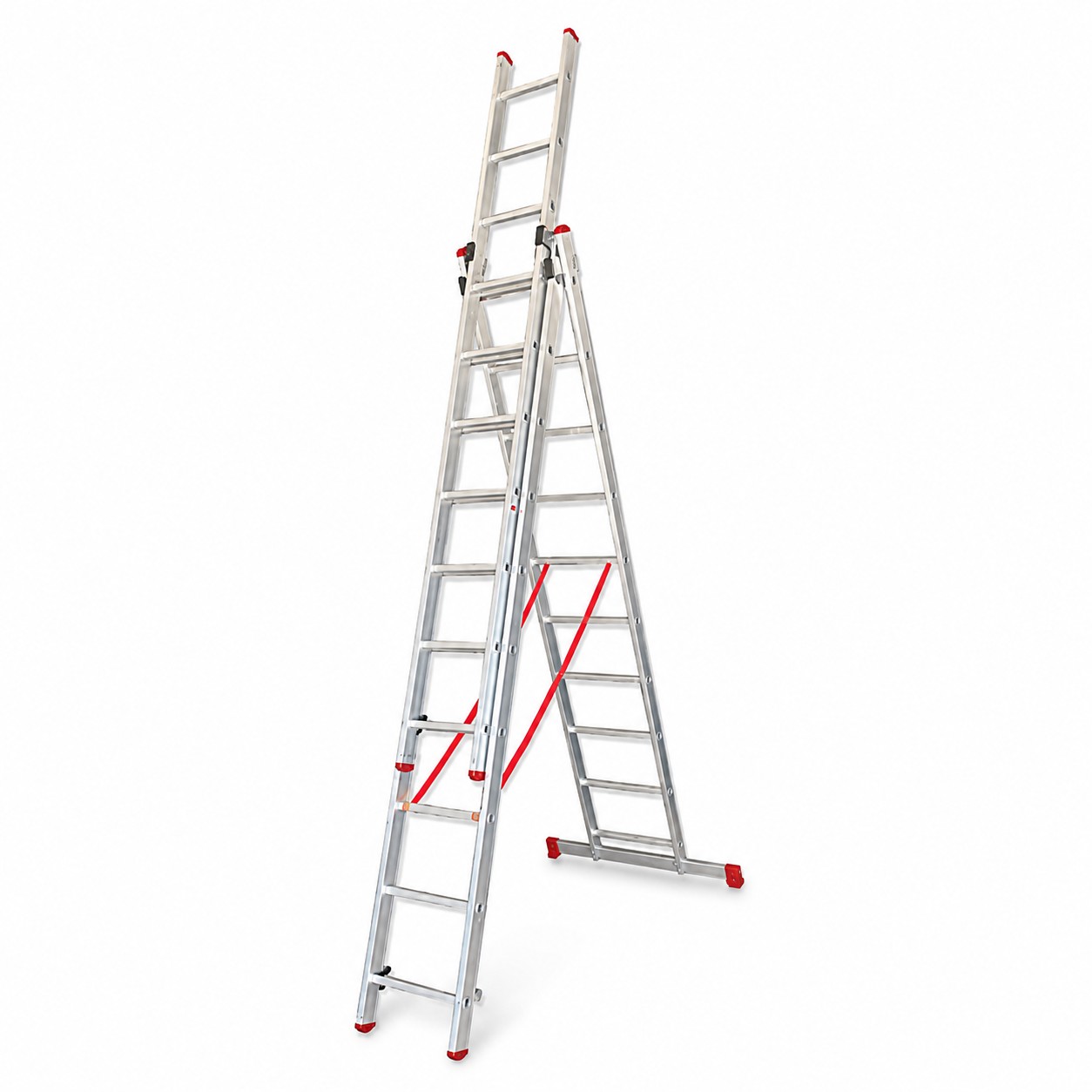 Escalera transformable triple tr3-2.5 de 9x3 peldaños