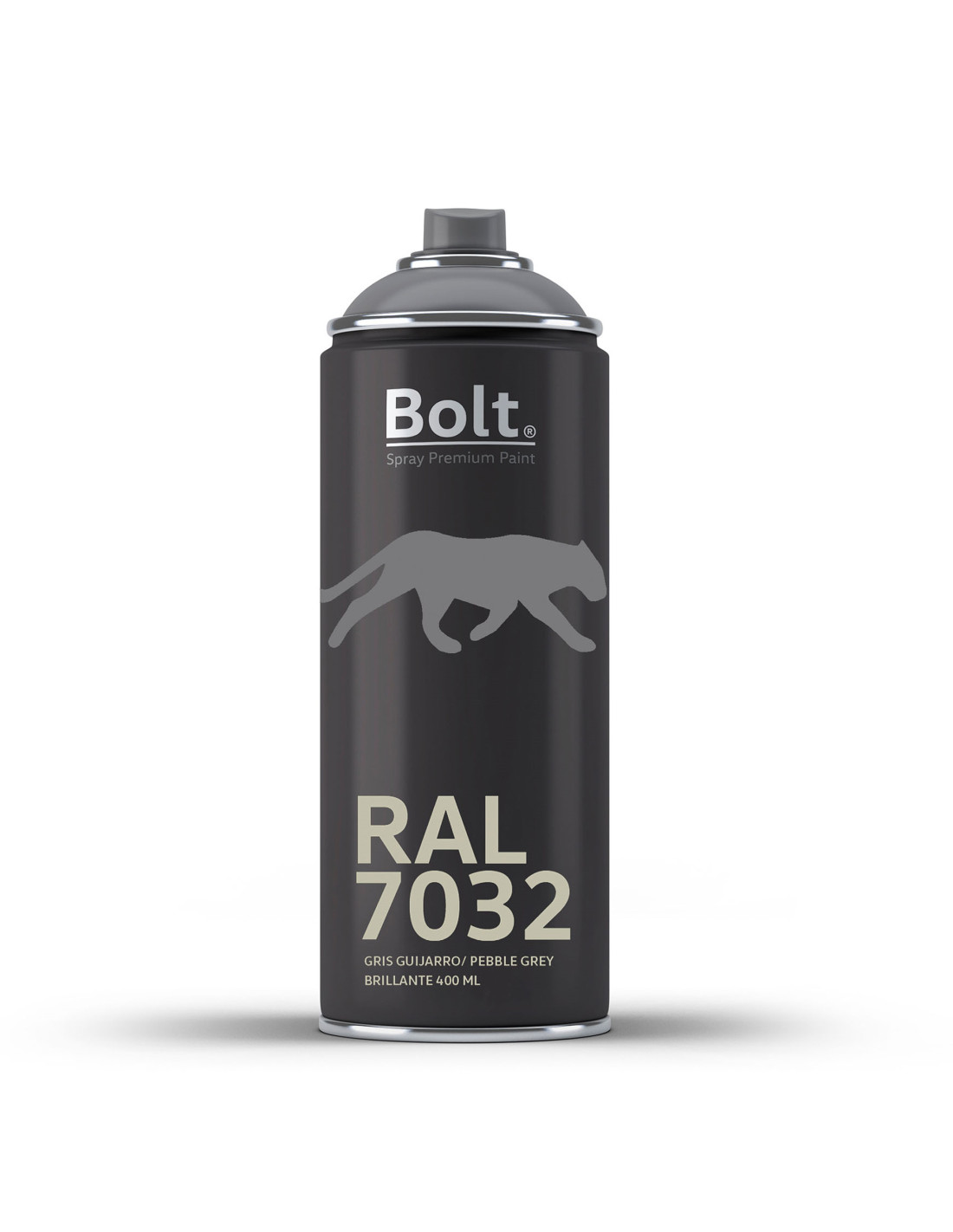 Spray bolt premium acrilico brillante ral 400 ml (ral 7032 gris guijarro)