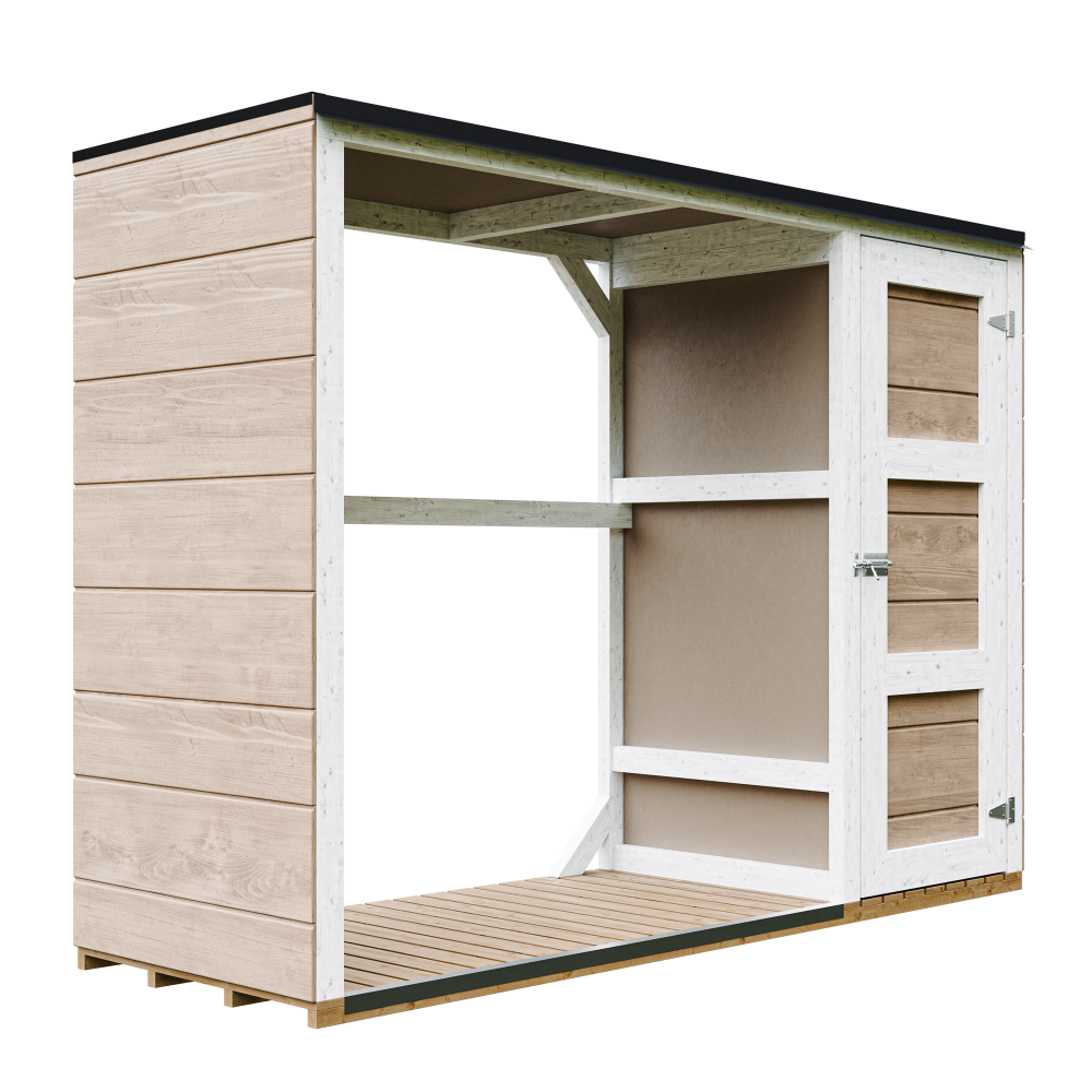 Caseta de jardín Timbela m981-terra brown, 1,09 m², 217×159 cm