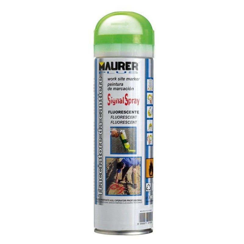 Spray pintura trazador verde fluorescente 500 ml.