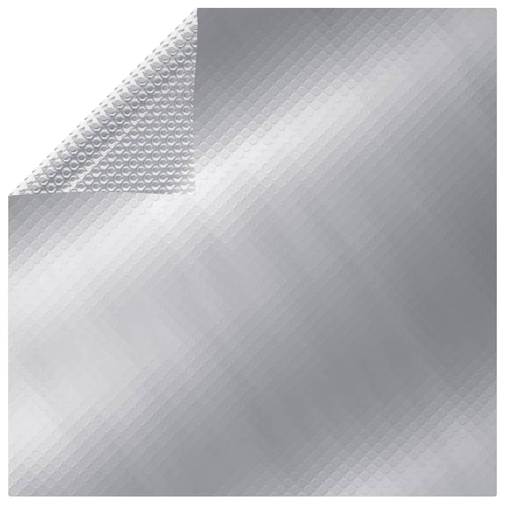 vidaXL cubierta de piscina rectangular pe plateado 1000x600 cm
