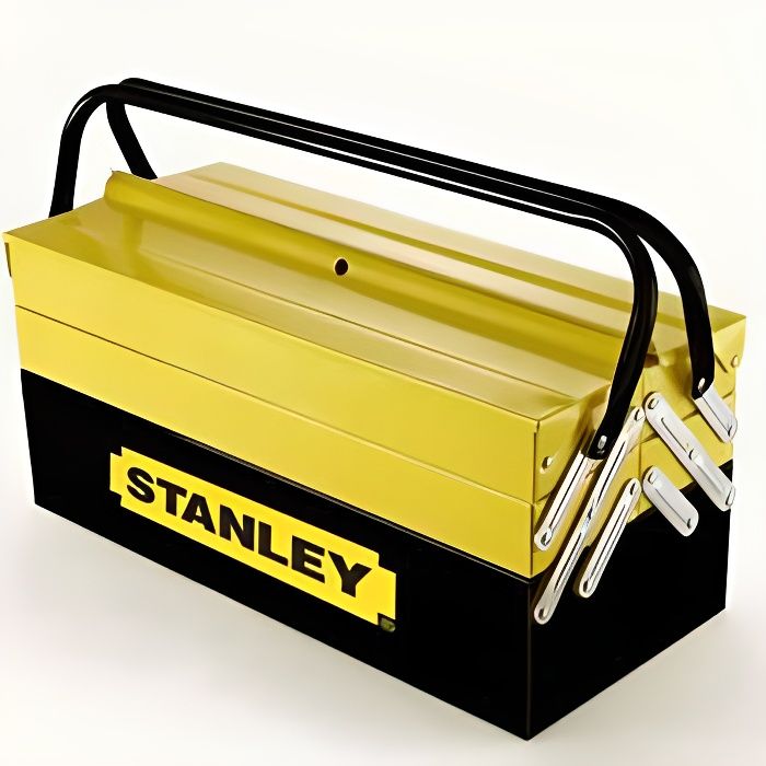 Caja de herramientas de metal de 5 compartimentos stanley