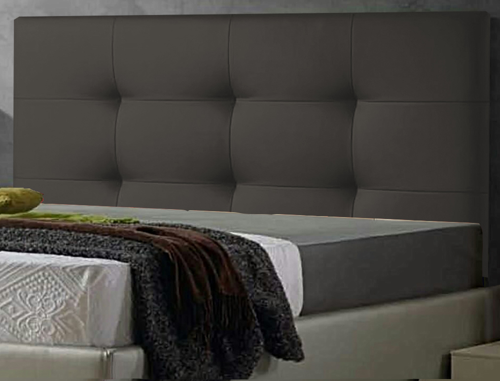 Cabecero de cama texas cabezal tapizado en polipel 180x 70 cm gris