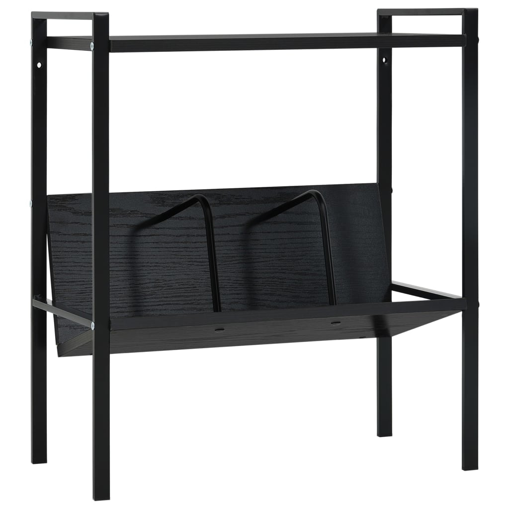 vidaXL estantería de 2 niveles madera de ingeniería negro 52x28x59 cm