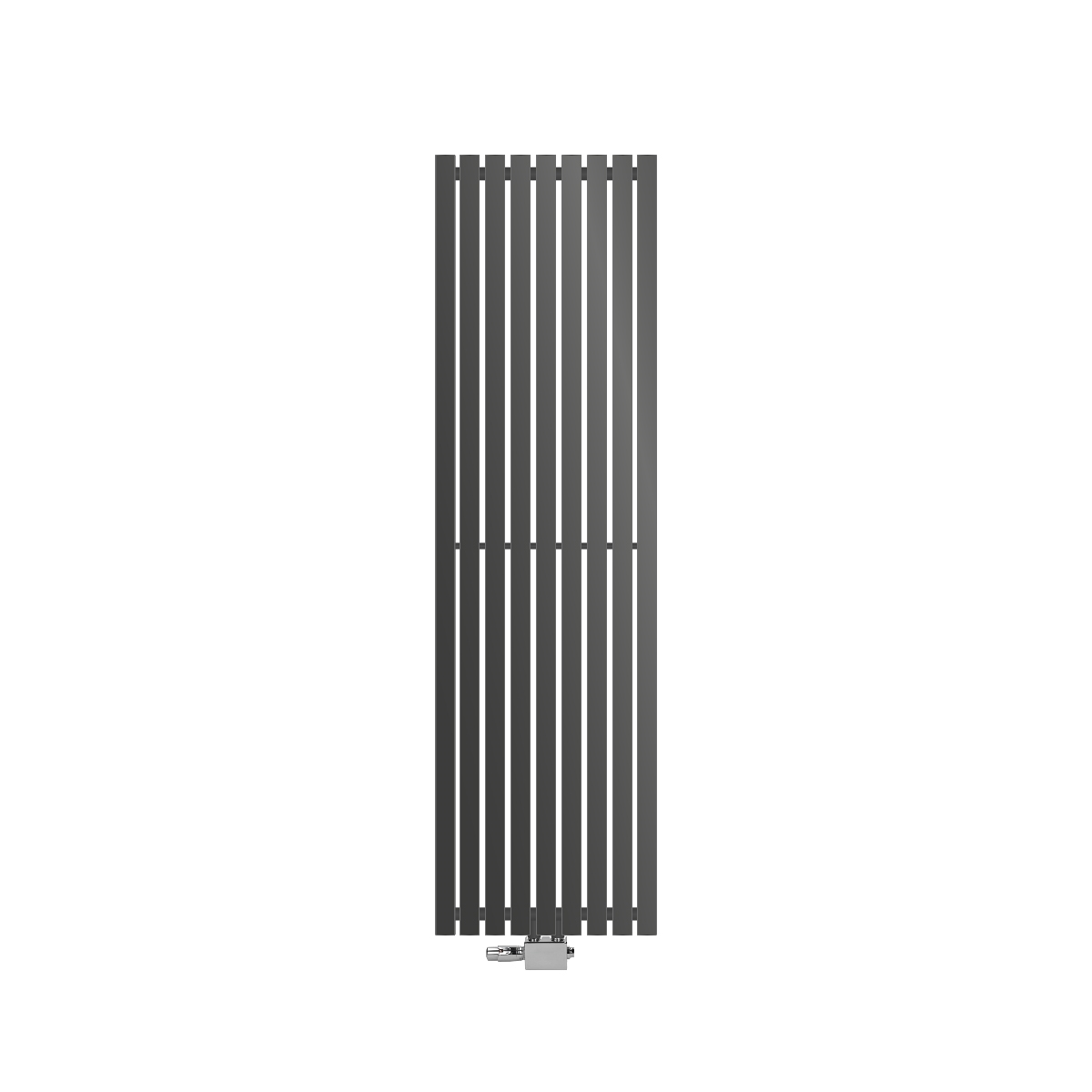 Radiador de baño 480x1600 mm antracita con juego de conexión universal