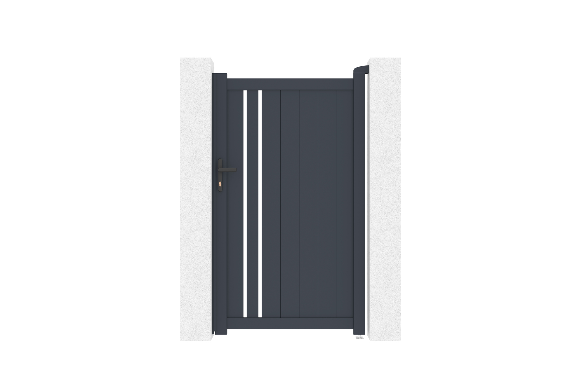 Puerta peatonal de aluminio “giona” - gris antracita 180x100 cm