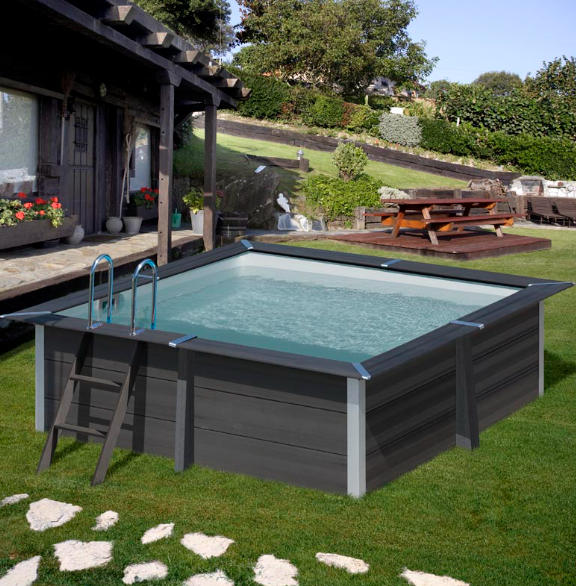 piscina gre rectangular kpcor28 de composite 3.26mtsX3.26mtsX96cmts de alto