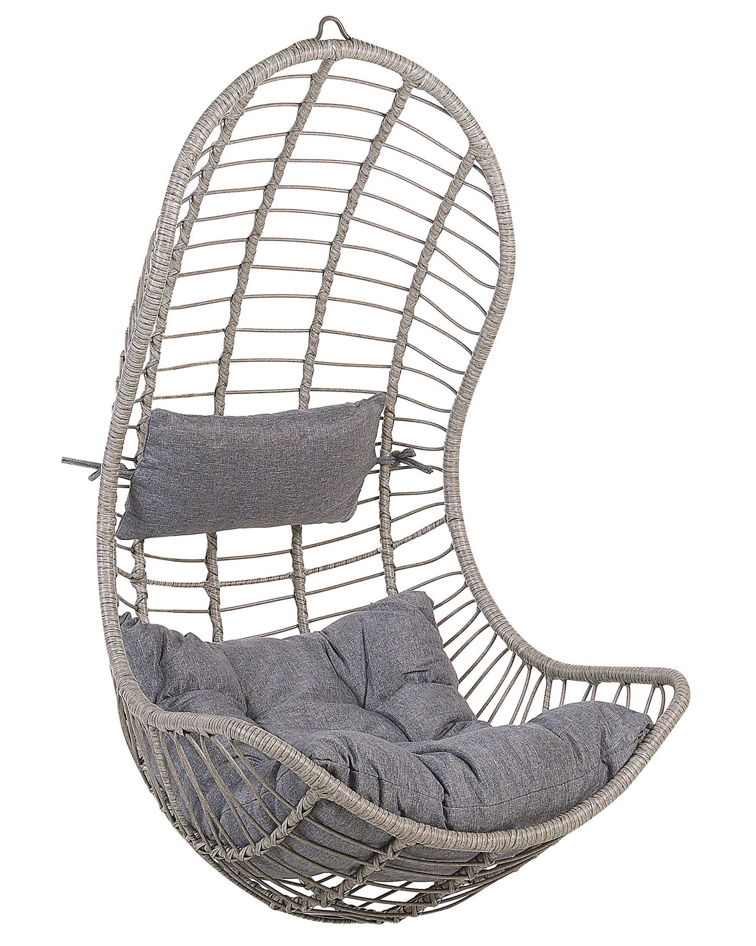 Sillón colgante pineto ratán sintético gris