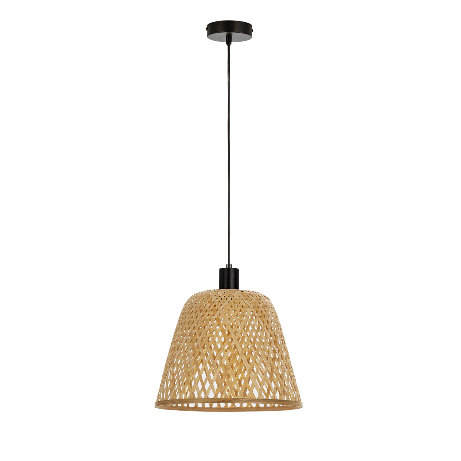 Lámpara de techo raku en bambú, diametro 30 cm