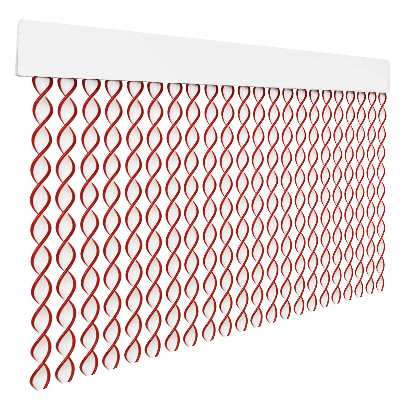 Cortina exterior o interior PVC (200x120cm, blanco+filo granate r6)