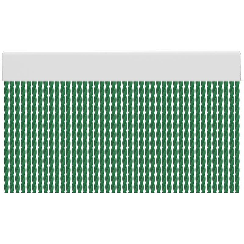 Cortina para puertas de PVC tube verde / 90 x 210