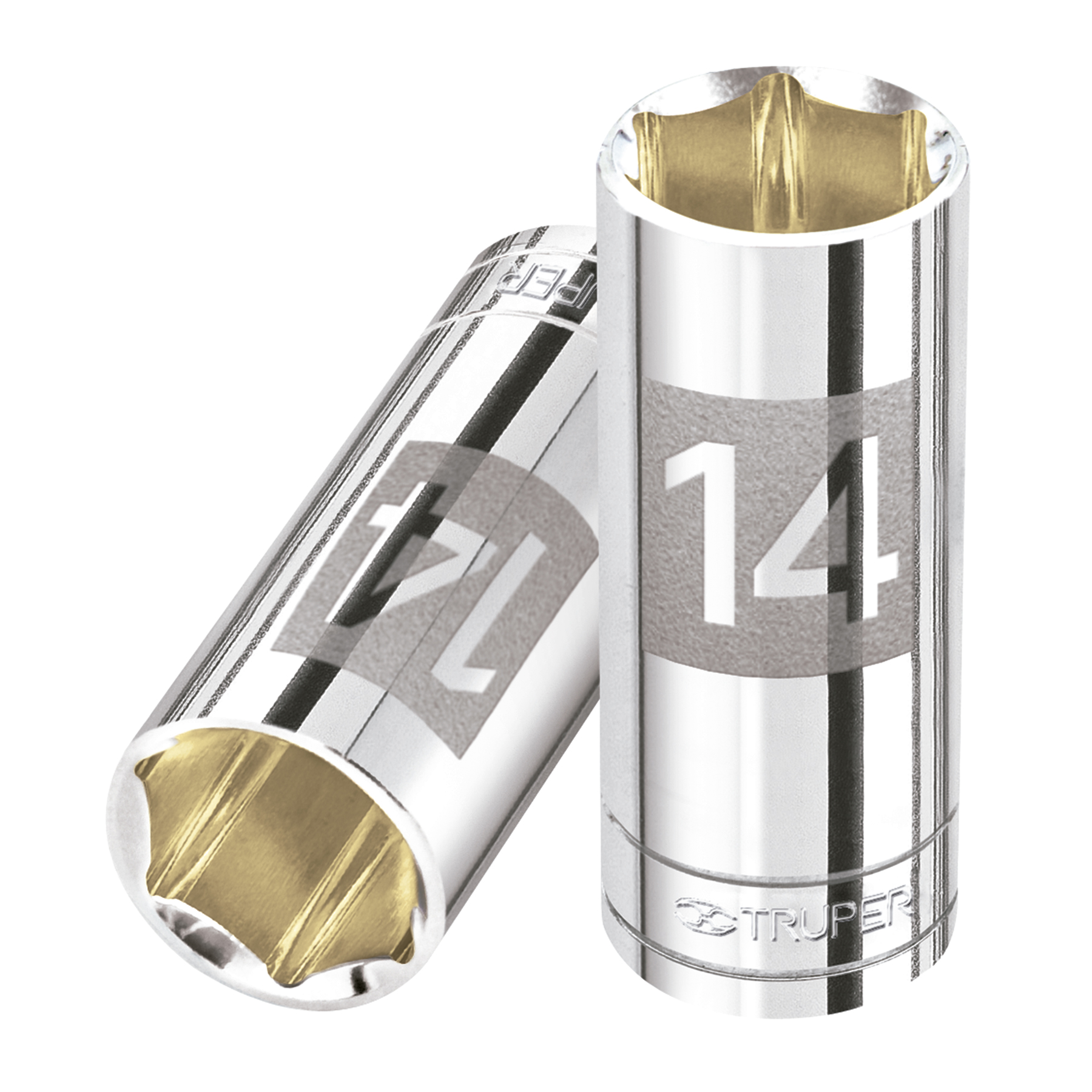 Llave vaso hexagonal larga, cuadro 1/4" - 14 mm