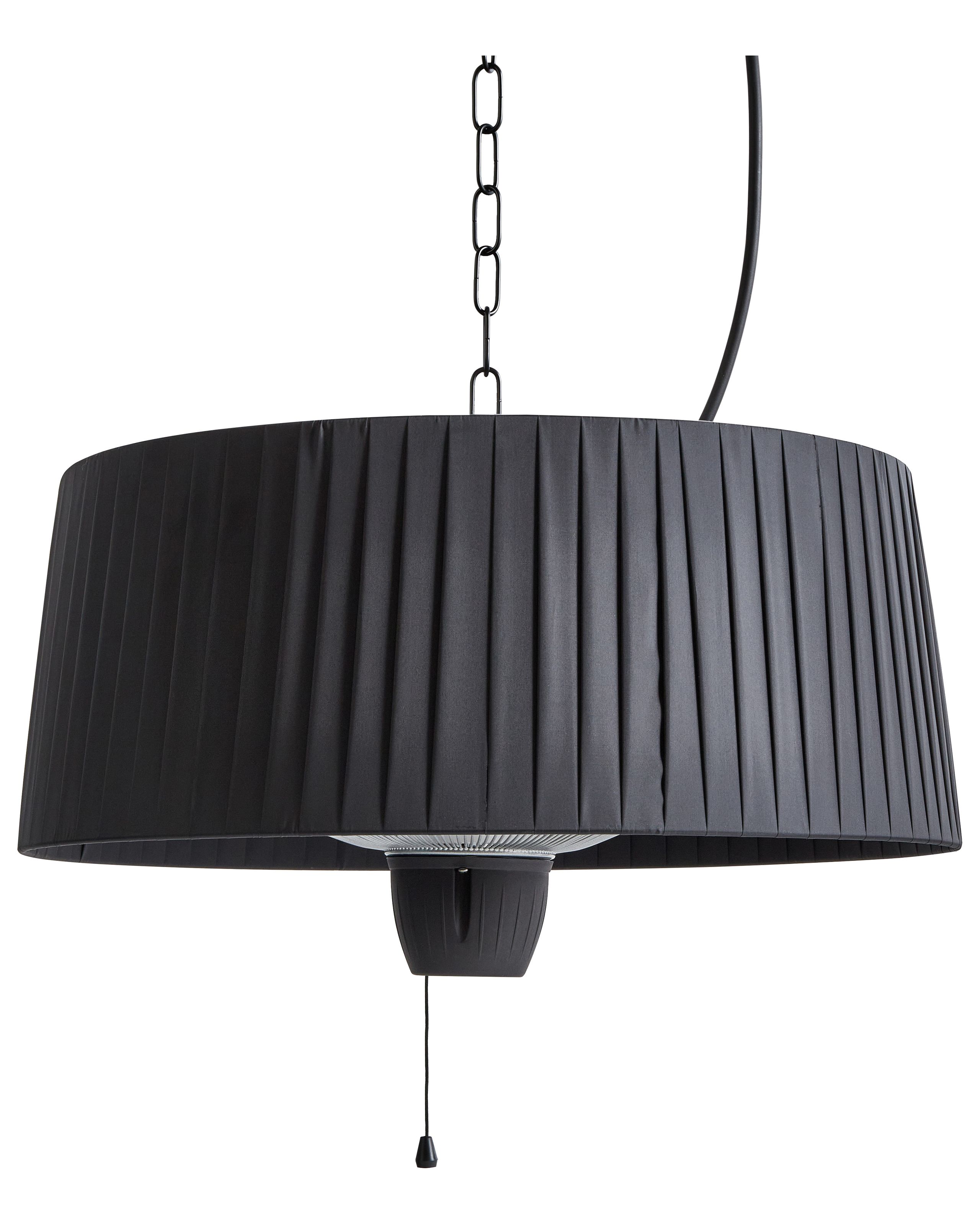 Estufa de infrarrojos colgante de exterior ascea 1500 w negro