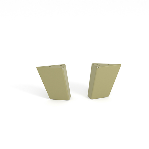 Pata para mueble rei 995 | 90x40x100 mm | verde oliva | 2 uds. | acero