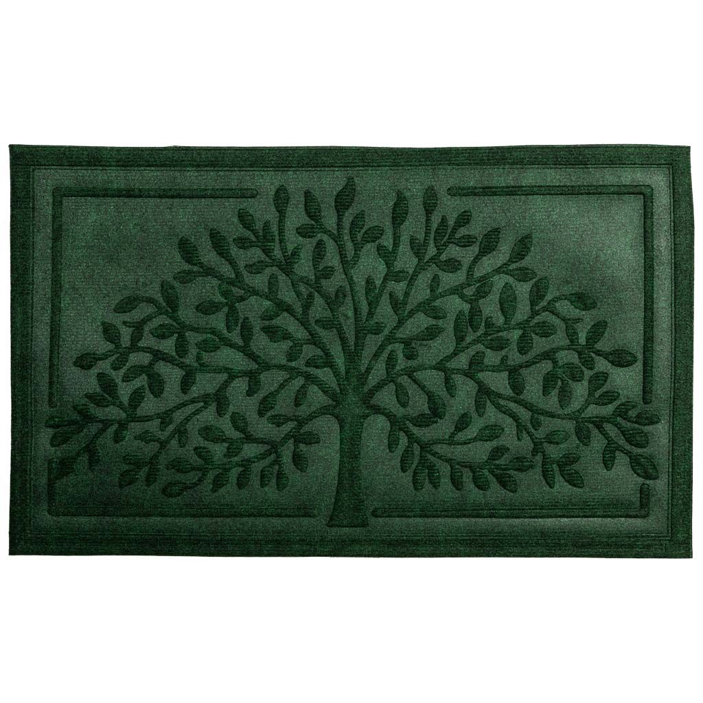 Felpudo de fibra y goma verde 75x45