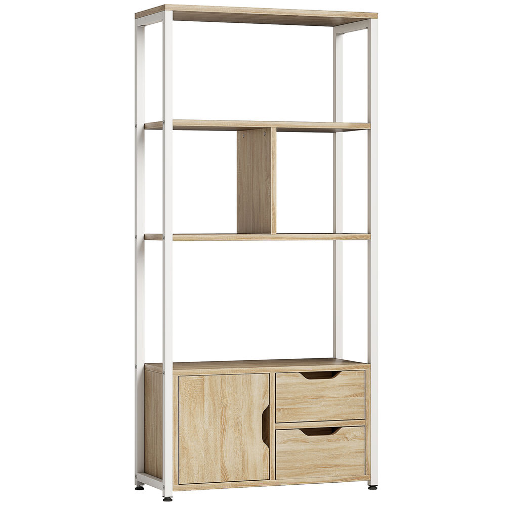 Estantería para libro 58x24x122 cm bicolor Homcom