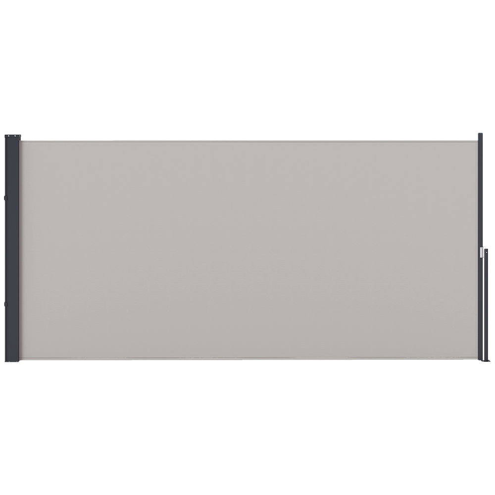 Toldo lateral retráctil 300x3.5x140 cm poliéster, aluminio color gris