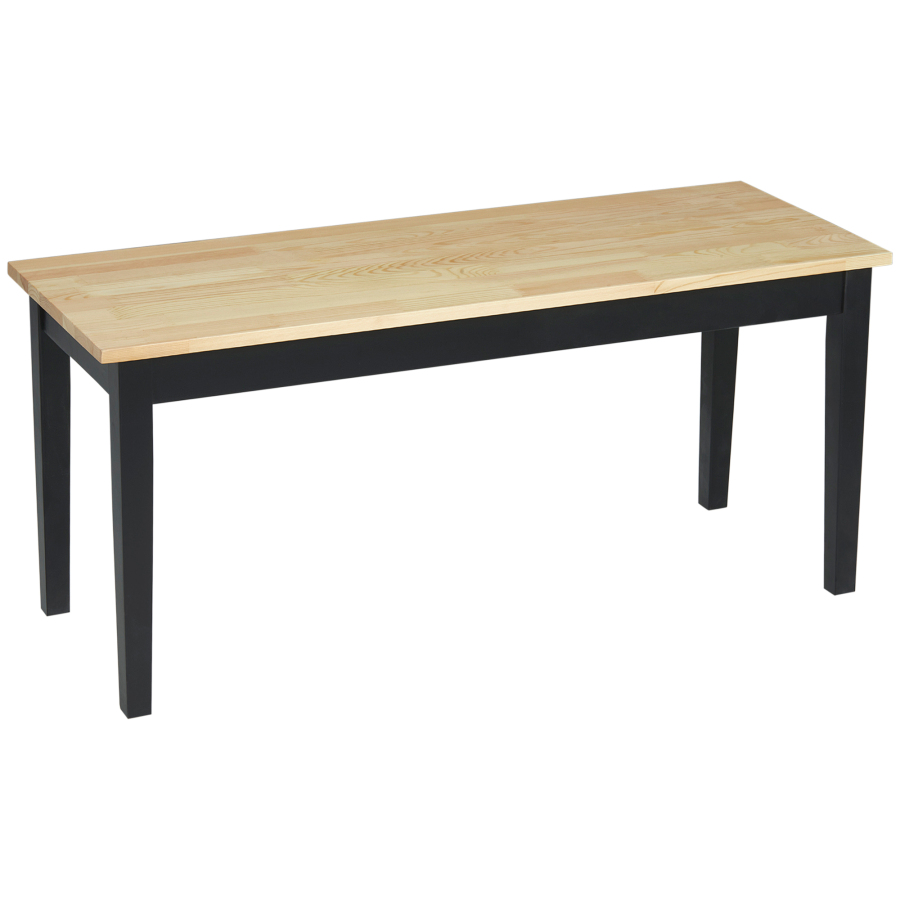 Banco de madera natural para 2 personas 102 x 36 x 45 cm