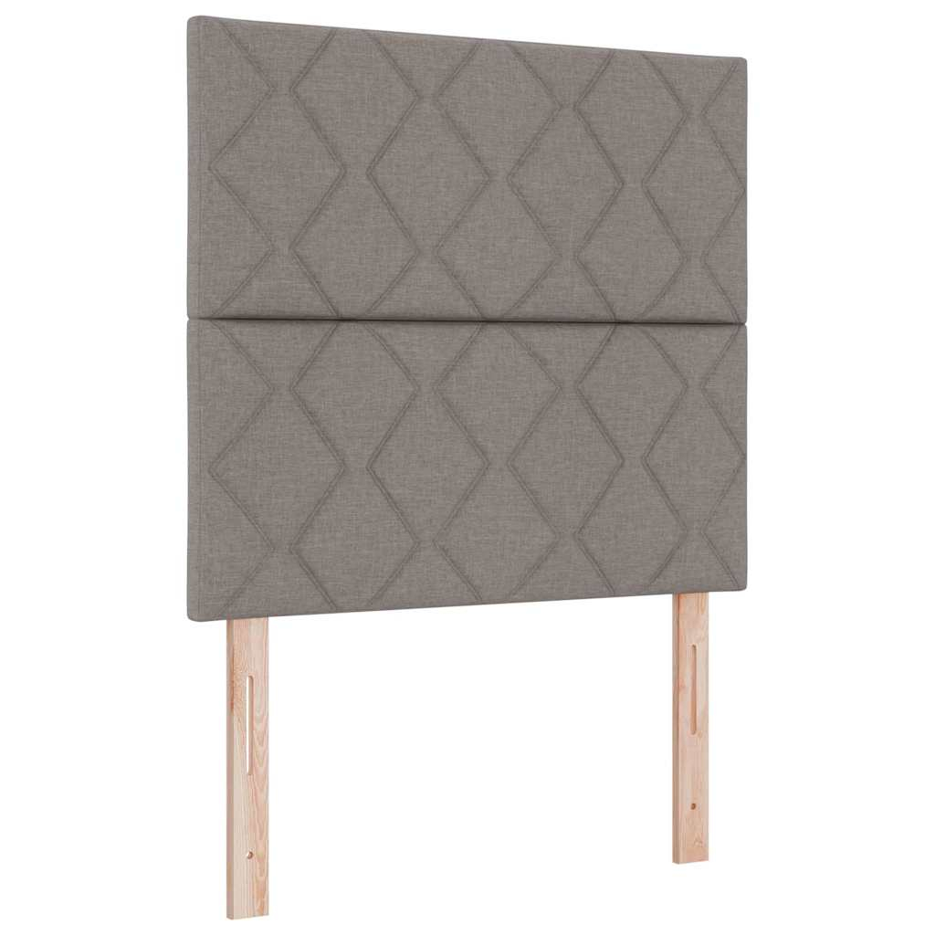 vidaXL cama tipo box spring con colchón taupé 100 x 200 cm tela