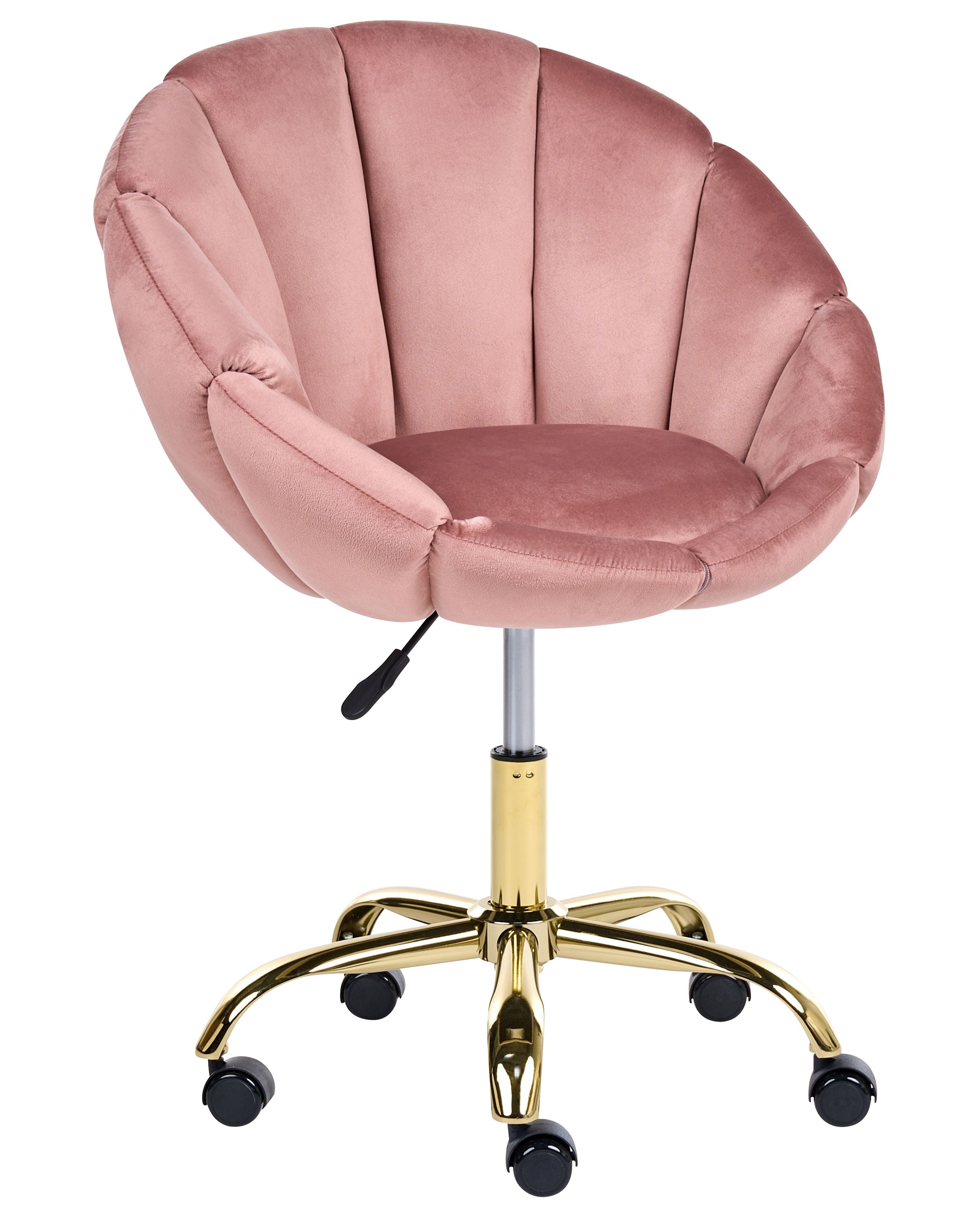 Silla de escritorio annabelle terciopelo rosa